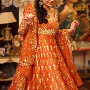 Impresionante vestido largo hasta el suelo con bordados indios/pakistaníes para fiestas/bodas -2020 - Product Image 1