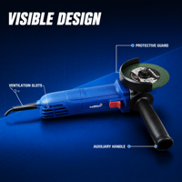 Meuleuse d'angle électrique Welldon 1000W 100mm 220V M10, outil électrique professionnel pour le meulage et la découpe des métaux