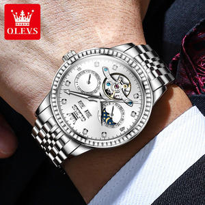   Reloj mecánico automático 7016 para hombre con fase lunar, calendario, diseño hueco, de lujo, resistente al agua y luminoso. - Product Image 6