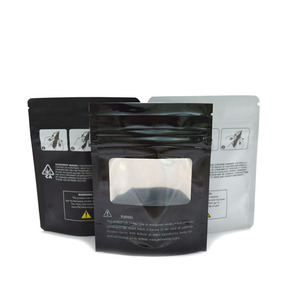 Resellables laminado mate a la prueba de la bolsa de aluminio opaco Negro Bolso de la cremallera - Product Image 4
