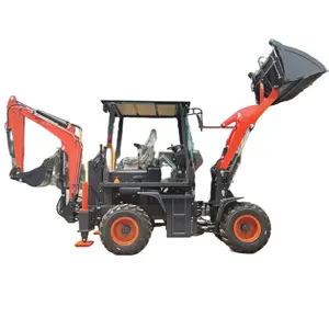 Chinese Mini Backhoe Graafmachine Lader 4X4 Te Koop Met Goedkope Prijs 2 Ton 5 Ton 6 Ton Ce Euro 5 Compacte Graaflaadmachine