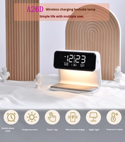 Pengisi Daya Nirkabel Pintar dengan Jam LED & Pengisian Cepat GaN 15W untuk iPhone 15/14, Samsung Galaxy, Stasiun Meja Samping Tempat Tidur