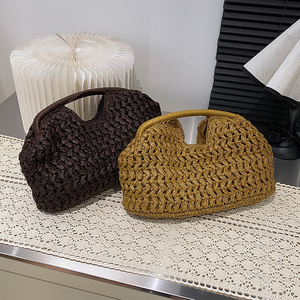 Bolsos de Paja de Moda 2026 para Mujer, Bolsos de Playa Hechos a Mano de Gran Capacidad, Perfectos para Vacaciones - Product Image 2