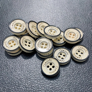 Reçine ahşap dört gözler düğme mat baskı lazer İngilizce gömlek ceket çocuk düğme toptan - Product Image 3