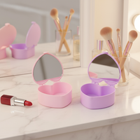 Organisateur de bureau en forme de cœur avec miroir - Vente en gros / Boîte de rangement décorative personnalisée romantique