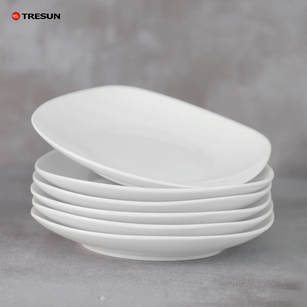 rts ready to ship large stock wholesale cheap in bulk restaurant hotel new bone china pure white dessert side plate and dish