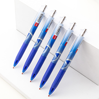Pulpen Gel Plastik Biru 0.5mm Ujung Halus untuk Menulis Bisnis