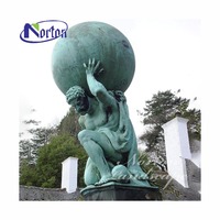 El oyma yaşam boyutu antik yunan heykelleri pirinç bronz heykeli Atlas Titan satılık