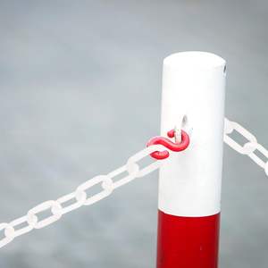 164 רגל של חלקי קישור פלסטיק לבן, שרשרת בידוד פלסטיק עבור בקרת הקהל - Product Image 6