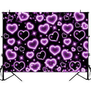 Sensfun Paars Hart Vroege Jaren 2000 Achtergrond Y 2K Verjaardagsfeestje Banner Decoraties Old School Late Jaren 90 Fotoshoot Achtergronden