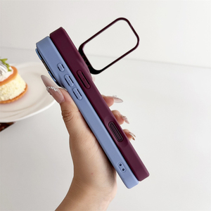 Funda Magnética Mate para Teléfono con Anillo de Aleación para Lente de Cámara y Soporte para iPhone 18 17 16 15 Pro Max, Funda con Soporte Magnético - Product Image 4