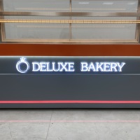 Vitrine Réfrigérée Commerciale Double Température pour Boulangerie, avec Éclairage LED, Verre Trempé, pour Gâteaux, Sandwichs et Produits de Boulangerie, en Acier Inoxydable