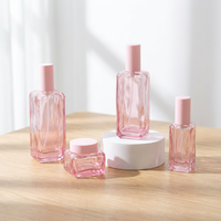 Flacon d'huile pour lotion, contenants pour crème de soin, pot de crème pour le visage, emballage cosmétique en verre vide rose CN;GUA