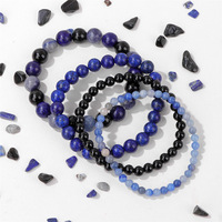 Bracelet en pierres naturelles Resoul, œil de tigre bleu, amazonite, pierres précieuses de guérison, élastique, pour homme et femme, bracelet de yoga