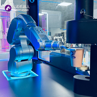 Mini Robot Expendedor de Café Autónomo, Construcción Metálica, Habilitado para SDK, Operación 24/7, Brazo Robótico para Café Automático