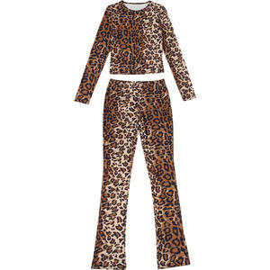 Neuheiten 2026 Frühling Heiße Sexy Damenkleidung Leoparden-Print 2-Teiliges Hosen-Set - Product Image 4