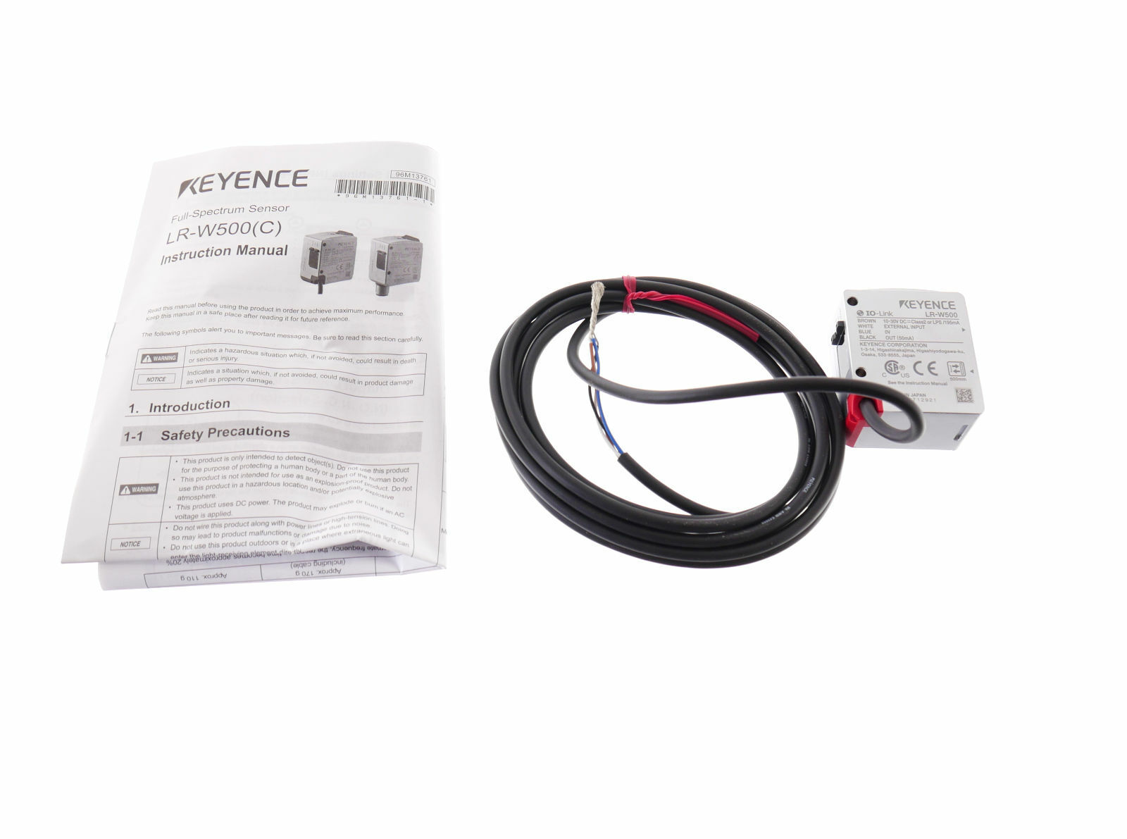 ☆美品☆ KEYENCE LR-W500C + OP-88025 キーエンス アンプ内蔵型 ホワイトスポット光電センサ  Models : Self-Contained Full-Spectrum Sensor - LR-W series