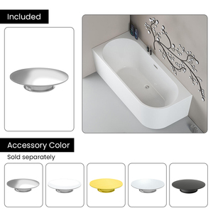 Bañera Integrada de Acrílico de Alto Brillo, Estilo Moderno con Esquinas Redondeadas, Diseño Ergonómico, Bañera Profunda - Product Image 6