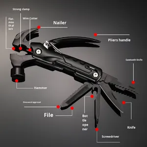 Marteau multifonction en acier pour la vente en gros, outil de brise-vitre pour voiture, camping et usage domestique, marteau combiné - Product Image 2