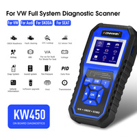 Escáner OBD2 KONNWEI KW450 para VW/Audi - Herramienta de Diagnóstico Completo del Sistema con Reinicio de Aceite, Reinicio de EPB, DPF, Emparejamiento BAT, SAS