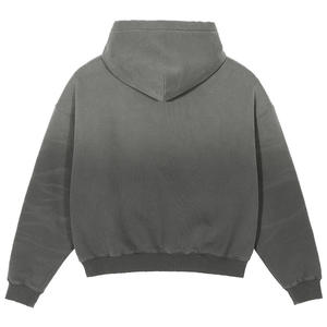 KF160 Sweat à capuche unisexe vintage épais et surdimensionné, en molleton uni lourd, écologique, personnalisable en mélange de coton pour - Product Image 3