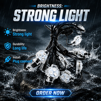 Luz LED RGB Direccionable de 30 mm, WS2811 UCS1903, IP67, Impermeable, Cadena de Luces para Exteriores, Decoración de Paisajes y Festivales