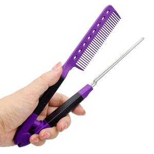 Vente en gros de cheveux pour salon de coiffure avec logo personnalisé peigne en plastique à clip en <span class=keywords><strong>V</strong></span> peigne électrique à <span class=keywords><strong>poux</strong></span> en <span class=keywords><strong>V</strong></span> peigne à cheveux droit en forme de <span class=keywords><strong>V</strong></span> - Product Image 1