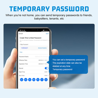 En gros Smart TTLock En Aluminium Manche En Bois Électronique Biométrique D'empreinte Digitale Mot De Passe Carte Code Serrure Numérique Cloud Tuya App