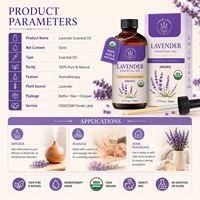 OEM/ODM Minyak Esensial Lavender Organik Alami 100% Murni Tanpa Pengencer untuk Aromaterapi Rumah dan Perawatan Kulit