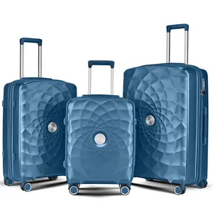 Travel PP Trolley Suitcases Set Unbreakable Rear-resistant Polypropylene Carry On President Luggage with Robust Handle