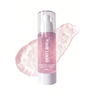 MLM Maßgeschneiderte Make-up-Basis Langanhaltender Finish Feuchtigkeitsspendend Geringe Mindestbestellmenge Private Label 2-in-1 Kollagen Pink Jelly Glow Spray Mist Serum - Product Image 4