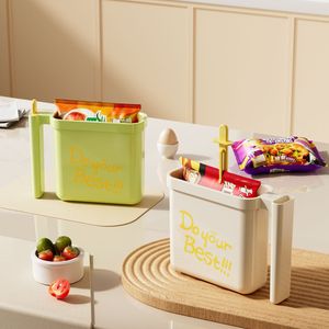 Bol à nouilles instantanées rectangulaire avec <span class=keywords><strong>poignée</strong></span> intégrée et pince-cuillère dissimulée – Conception verticale pour préparation directe ou utilisation sans sac - Product Image 2