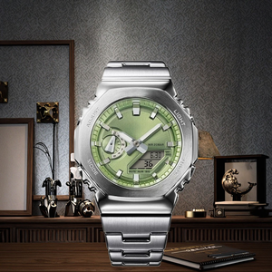 นาฬิกา GM2100 สายสแตนเลส ตัวเรือนอัลลอยด์ หน้าปัดแบบเข็ม  ขายส่งจากโรงงาน นาฬิกา <span class=keywords><strong>G</strong></span> Series กันกระแทก รุ่น GA2100 - Product Image 3