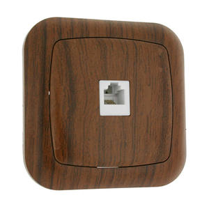 Téléphone RJ11 6P4C en bois, idéal pour les connexions téléphoniques et la décoration des espaces. - Product Image 1