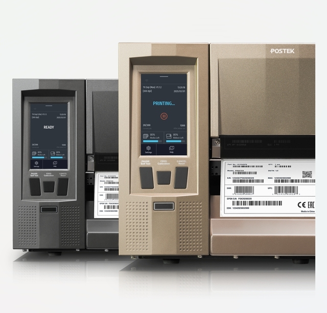 Postek TX Series TX2/TX3/TX6 Industrial Grade High-Resolution Multi-Interface 4.5inches Color Touch Screen Label Barcode Printer