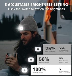 Portable USB <span class=keywords><strong>Rechargeable</strong></span> unisexe chapeau <span class=keywords><strong>lampe</strong></span> chaud mains libres <span class=keywords><strong>phare</strong></span> bonnet hiver équitation casques cadeaux pour hommes enfant - Product Image 4