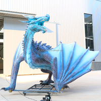 Mer à l'extérieur réaliste Robot grande taille réelle Animatronic Dragon Statue Sculpture à vendre
