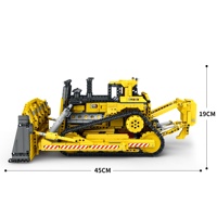 Jouet électronique DIY technique, véhicule de construction télécommandé, modèle de bulldozer, blocs de construction éducatifs RC, briques en plastique ABS