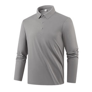 Polo Personalizado de Manga Larga de Secado Rápido <span class=keywords><strong>para</strong></span> <span class=keywords><strong>Hombre</strong></span> y Mujer, 100% Poliéster, Diseño Sólido, Cierre de Botones, <span class=keywords><strong>para</strong></span> <span class=keywords><strong>Tenis</strong></span> - Product Image 1