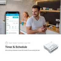 Module de contrôle d'appareils WiFi intelligent Tuya, télécommande RF 433, relais 4 canaux, contrôle vocal Alexa Google Home, contrôle par application, 12V/24V/220V