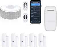 Home Alarm System 9-Piece Kit-Wireless WiFi Portable DIY Smart Security System Tuya App Alert 1 Year Warranty Rechargeable