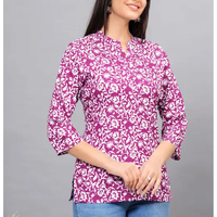 Chemisier ample brodé à imprimé floral chic et élégant pour femme, idéal pour le bureau ou les occasions décontractées, 100 % coton respirant