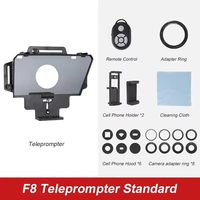 Téléprompteur Mini Portable pour Smartphone/Appareil Photo Reflex Numérique (DSLR) Tablette Enregistrement Vidéo Streaming en Direct Interview