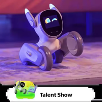 Loona mainan Robot anjing Senior, mesin Pet elektron Ai suara interaktif, mainan pintar anak, Robot Emo mendukung 9 bahasa