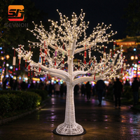 Lumière LED à motif d'arbre à fleurs de cerisier 3D programmable DMX Pixel pour la décoration extérieure commerciale