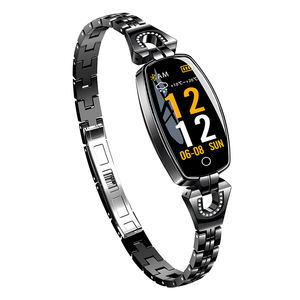 2020 damas de moda muñeca, reloj H8 de acero inoxidable con correa de cuero de chica Smartwatch - Product Image 3