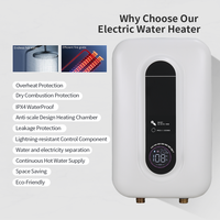 Chauffe-eau électrique instantané sans réservoir 220-240V 11KW, LED, fonctionnement continu longue durée, fourniture directe d'usine OEM, usage domestique