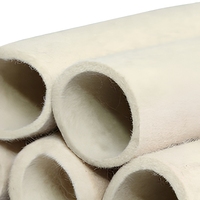 Tube en feutre 100 % laine personnalisé, absorbant l'huile, antistatique, tricoté, teint blanc, tissu industriel pour doublure