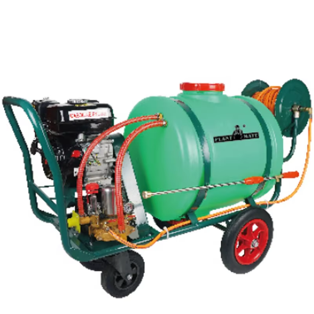 Portable 4 Wheel High Pressure Single Cylinder Forced Air-Cooled 4-Stroke Agriculture Gasoline Engine Pump Power Sprayer