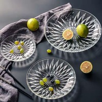 Ensemble de 6 bols à salade de fruits modernes et élégants en verre transparent hydroformé, écologiques, capacité 350 ml